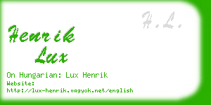 henrik lux business card
